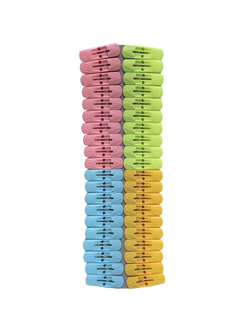 Plastic Clothes Pins Laundry Clips | 40 Pcs Colorful Clothespins with Storage Bag | 2-Inch Small Clips for Hanging Clothes – 4 Bright Colors  - Image 2
