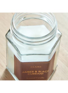 claire's Amber Black Currant Hexa Glass Jar Candle 150 Gm  - Image 3