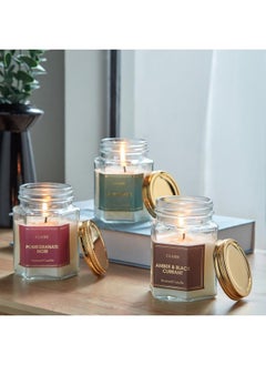 claire's Amber Black Currant Hexa Glass Jar Candle 150 Gm  - Image 4