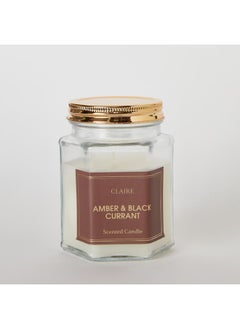 claire's Amber Black Currant Hexa Glass Jar Candle 150 Gm  - Image 5
