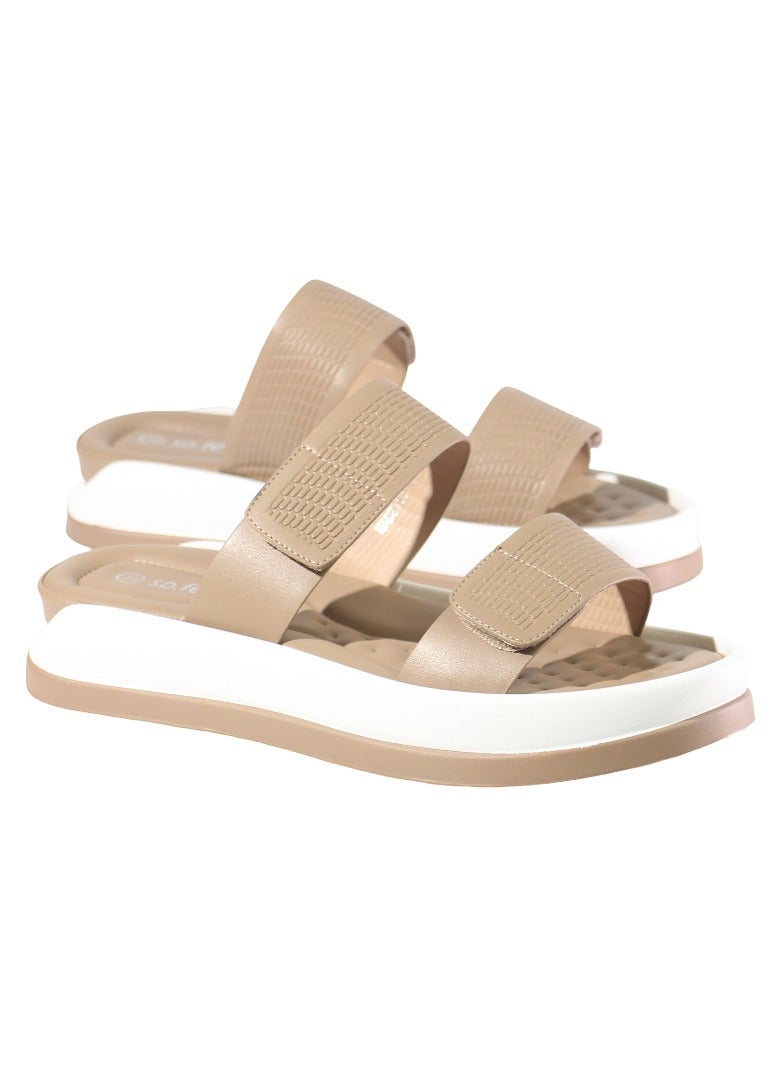 SD.Felano SD Felano Women's Slip-On Platform Sandals | Lightweight Open Toe Slides for Women & Girls | Comfortable Cushioned Summer Footwear for Travel, Beach & Daily Wear - Image 1