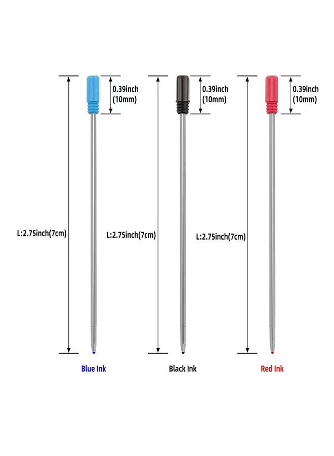 YOUMI Refill 2.75" (20pcs) Replaceable Ballpoint Pen Refill, Blue Ink 1mm midpoint Metal Refill (Blue Refill) - Image 2