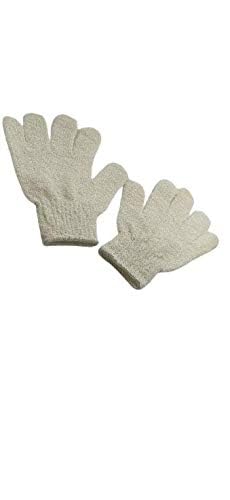 BRUSHMAN Exfoliating Dual Texture Bath Gloves for Shower, Spa, Massage and Body Scrubs, Dead Skin Cell Remover, Gloves with hanging loop (1 Pair Heavy Glove) (purple) - Image 3