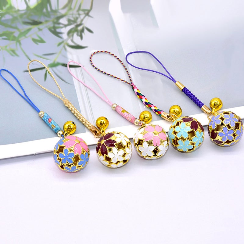 6 pcs Small Bell Pendants Phone Decorations Wrist Ropes Birthday Pendant - Image 2