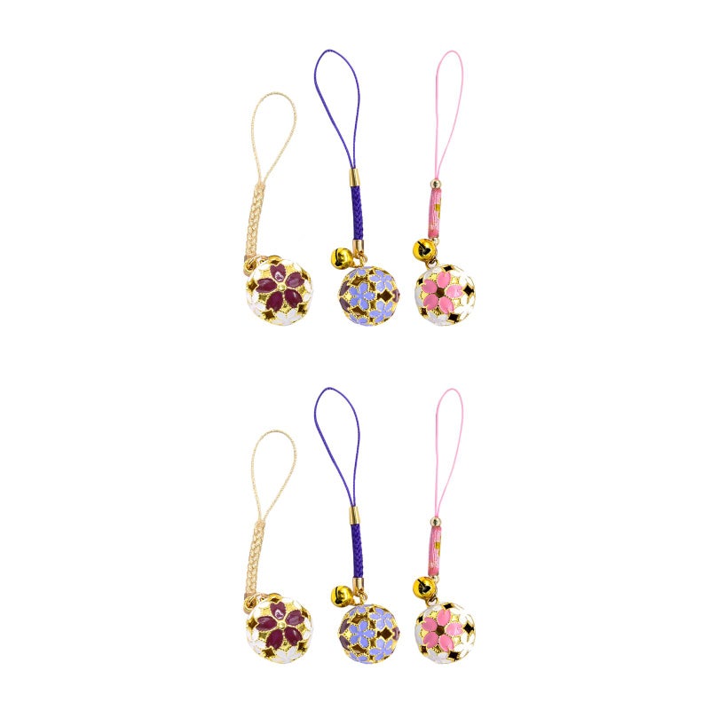 6 pcs Small Bell Pendants Phone Decorations Wrist Ropes Birthday Pendant - Image 1