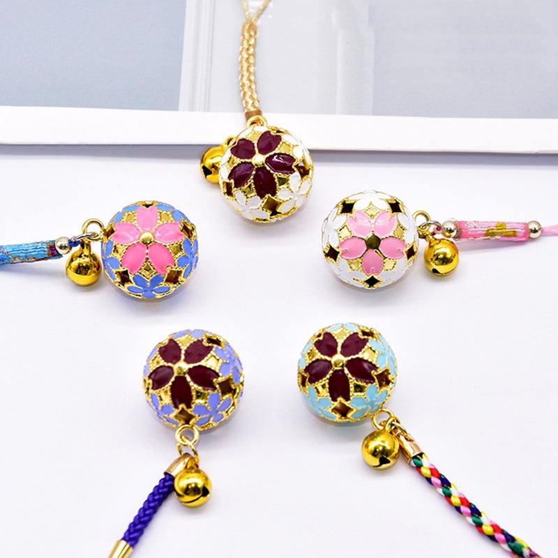 6 pcs Small Bell Pendants Phone Decorations Wrist Ropes Birthday Pendant - Image 3