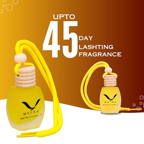 Radiant Mayra Premium Car Air Freshener, 10 ML, Lavender Fragrance, Natural Essential Oils, Glass Bottle with Wooden Diffuser Lid, Long Lasting up to 45 Days (Jasmine) - Image 3