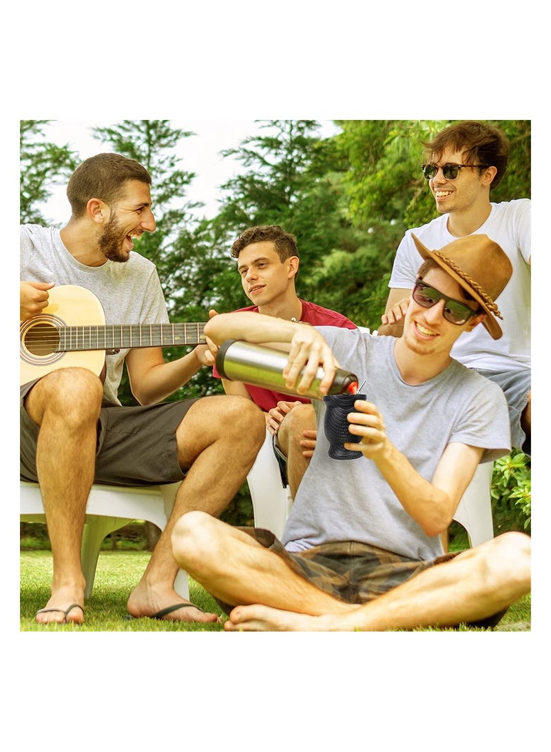 KASTWAVE Yerba Mate Tea Cup 230ml Black Grid Stainless Steel Double Walled Easy Wash Household Insulation Cup Mate Gourds for Yerba Mate Loose Leaf Drinking Includes Bombilla Straw and Cleaning Brush - Image 5