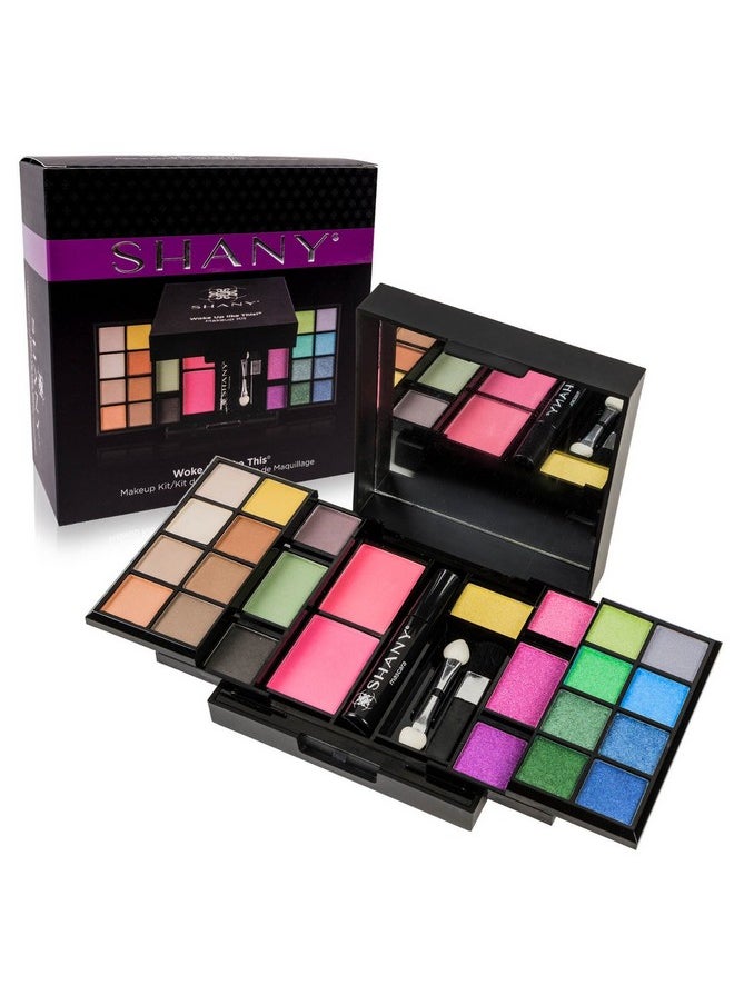 Shany 'Woke Up Like This' Makeup Kit Eye Shadows Blushes Mascara And Applicators  - Image 1