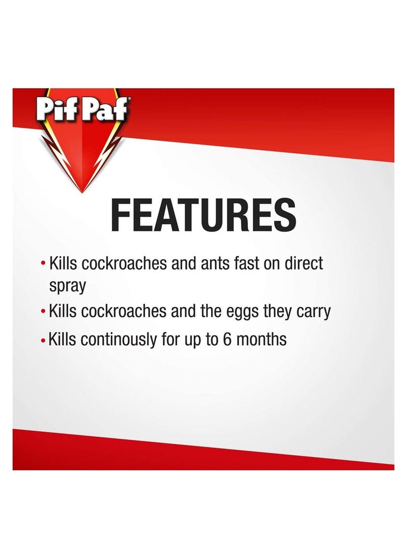 Pif Paf - Cockroach And Ant Killer, Crawling Insect Killer Spray, 400ml, Pack of 2 - Image 1
