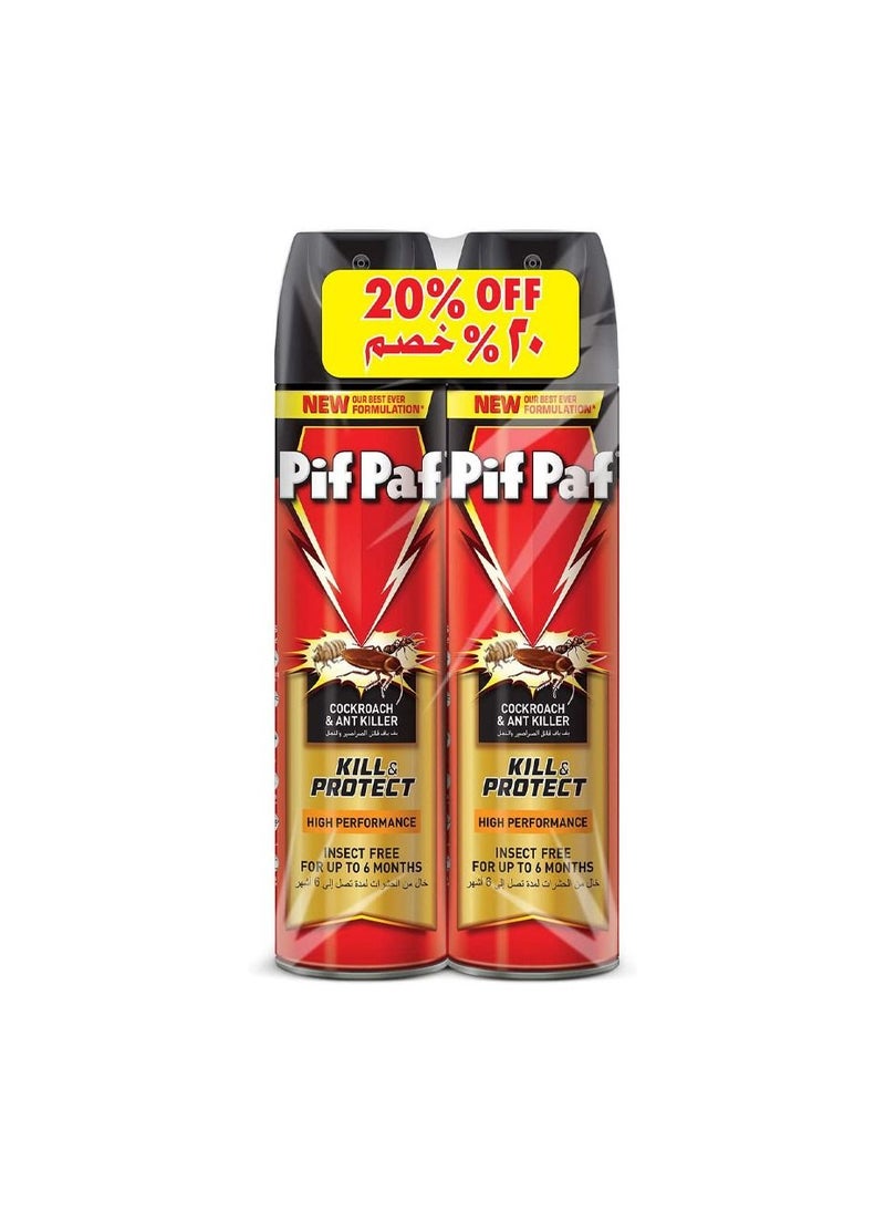 Pif Paf - Cockroach And Ant Killer, Crawling Insect Killer Spray, 400ml, Pack of 2 - Image 1