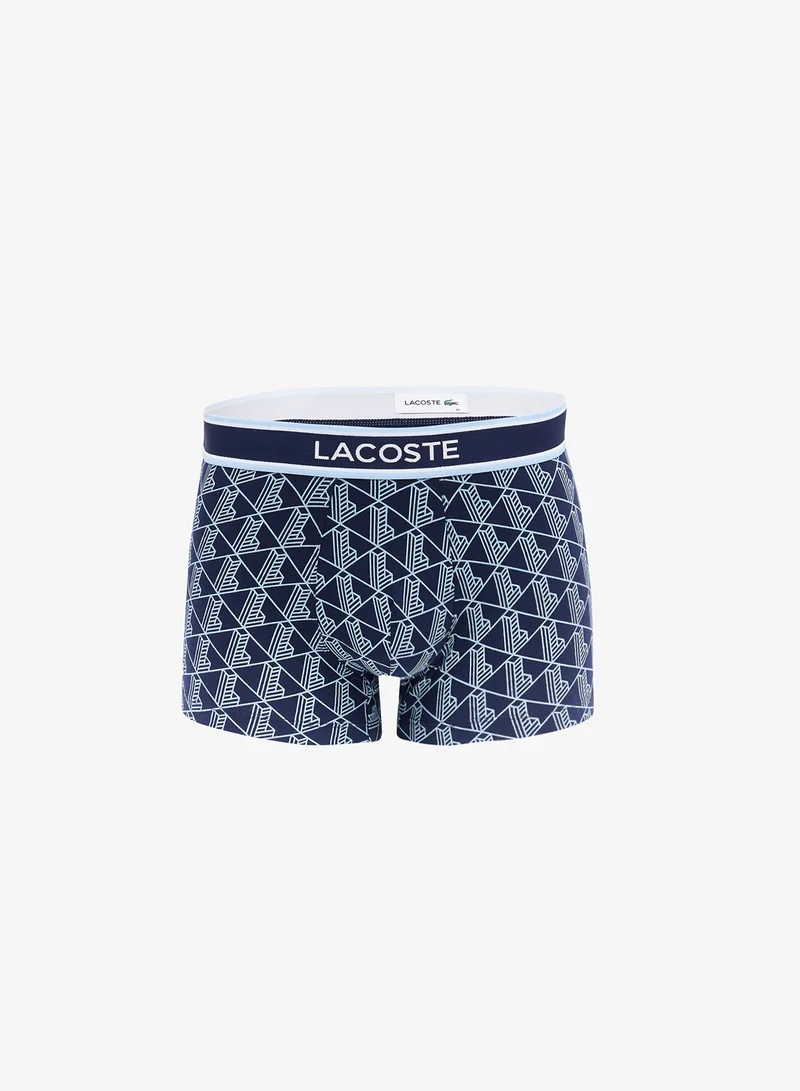 LACOSTE 3 Pack Print Stretch Trunks