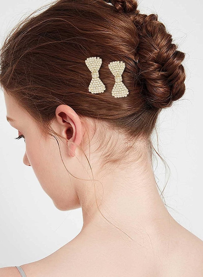 SYOSI Crystal Hair Clips Elegant Fashion Hair Barrettes Accessories Headwear Styling Tools Gifts for Little Girls Women Any Occasion Accessory for Wedding Engagement Graduation Party Daily Wear 6PCS - Image 2