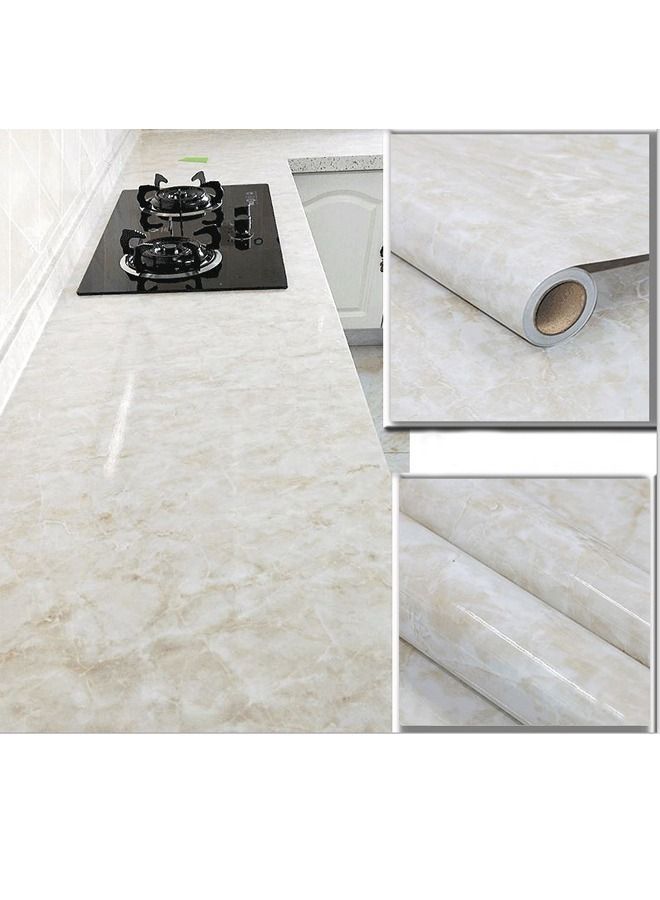 fashionhome 10 Pieces PVC Oil-Proof Wipe Clean Strong Adhesive Shining Decorative Wall Sticker for Kitchen Home 300x60 cm  - Image 1