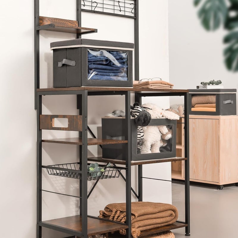 Foldable Clothing Storage Box 1Pack Wardrobe Storage Organiser Beige Fabric Storage Box Drawer for Wardrobe Closet Drawer Organisers,Home Storage - Image 3