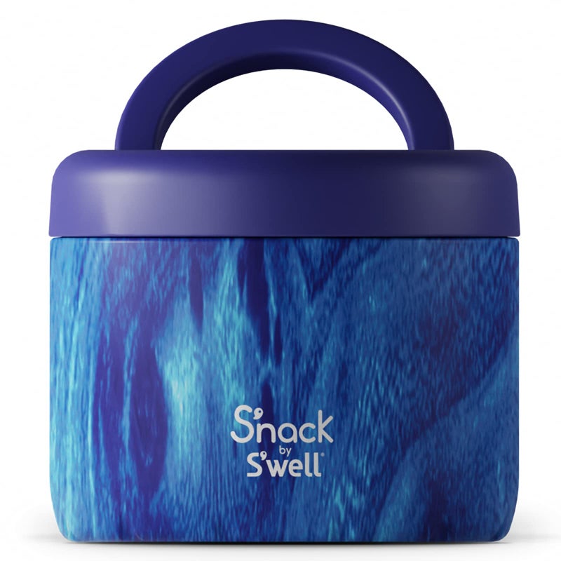 S'well S'well S'nack Stainless Steel Food Container - 24 Oz - Azure Forest - Double-Layered Insulated Bowls Keep Food Cold for 8 Hours and Hot for 6 - BPA-Free  - Image 1