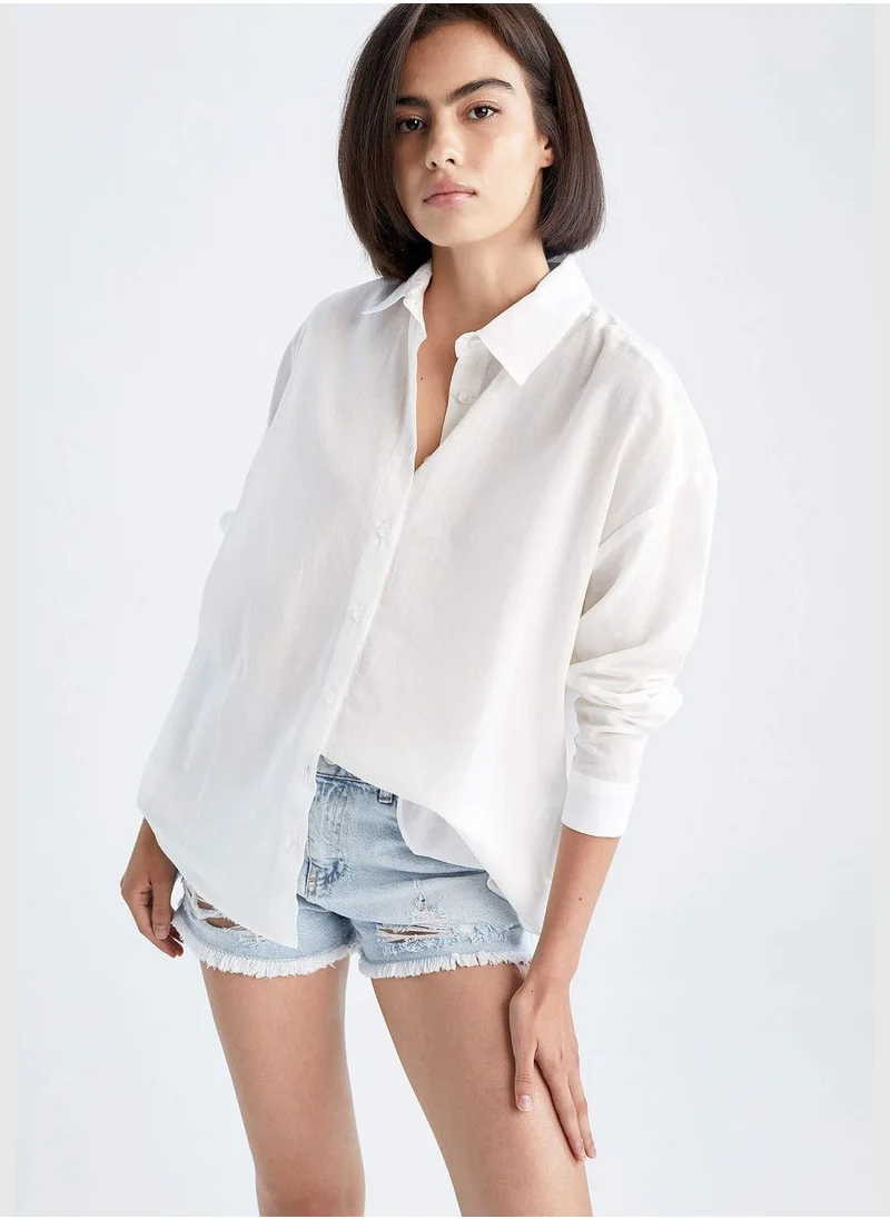 DeFacto Woman Oversize Fit Long Sleeve Shirt