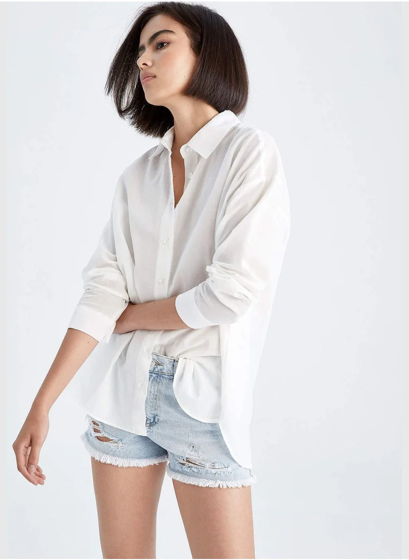 DeFacto Woman Oversize Fit Long Sleeve Shirt