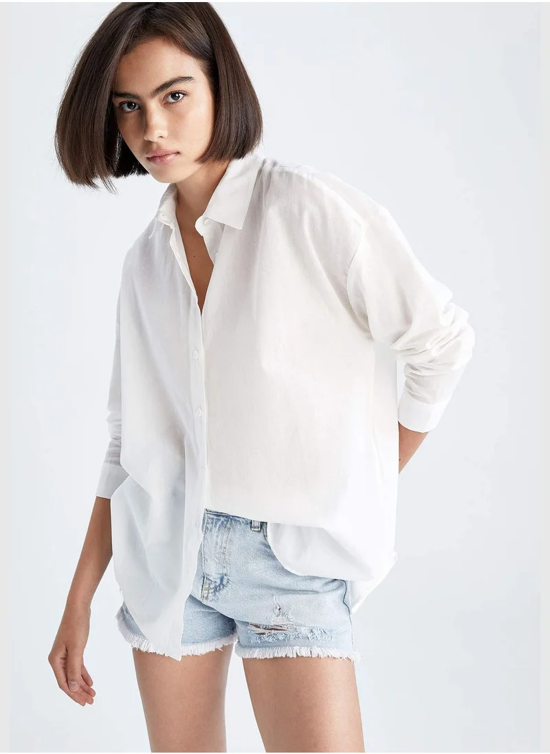 DeFacto Woman Oversize Fit Long Sleeve Shirt
