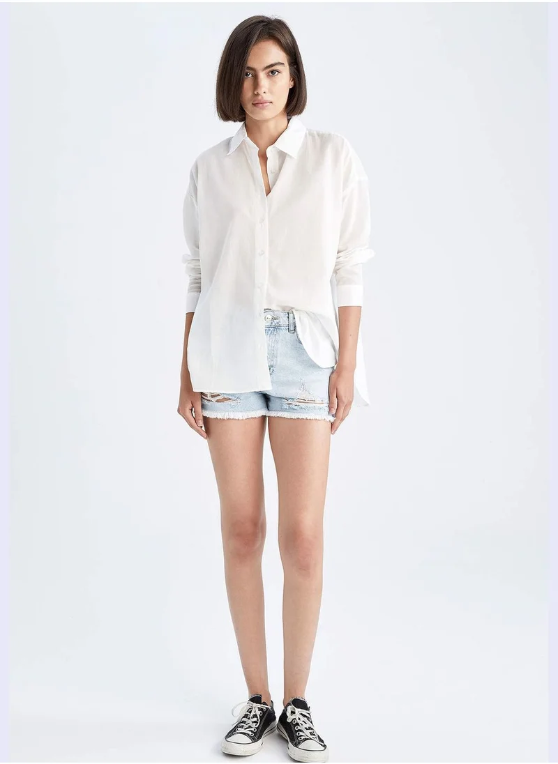 DeFacto Woman Oversize Fit Long Sleeve Shirt