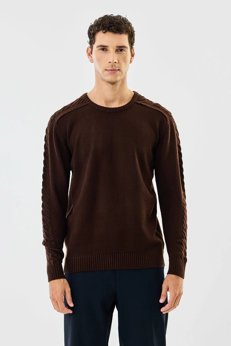 SNITCH Cable Knit Regular Fit Sweater