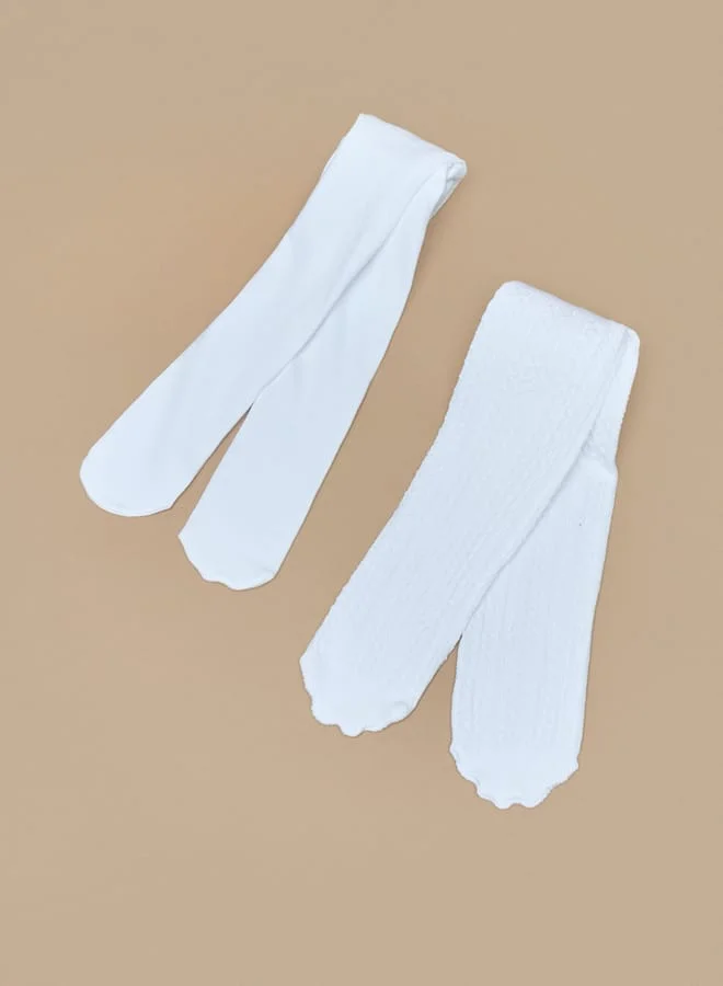 Barefeet Assorted Tights with Elasticated Waistband - Set of 2