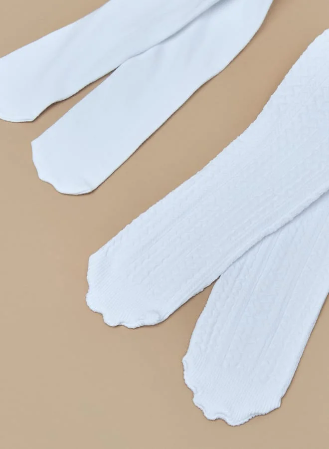 Barefeet Assorted Tights with Elasticated Waistband - Set of 2