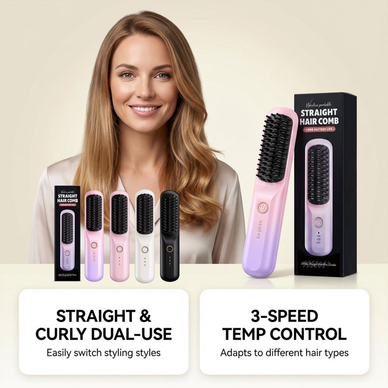 Wireless Straightening Comb for Daily Scalp Massage, Hair Styling & Care - Image 4