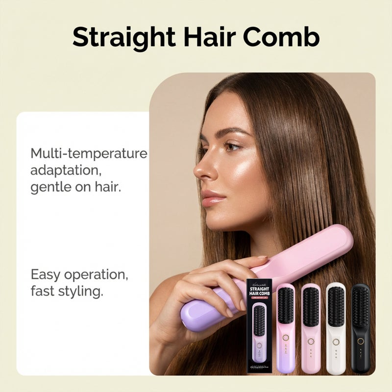 Wireless Straightening Comb for Daily Scalp Massage, Hair Styling & Care - Image 2