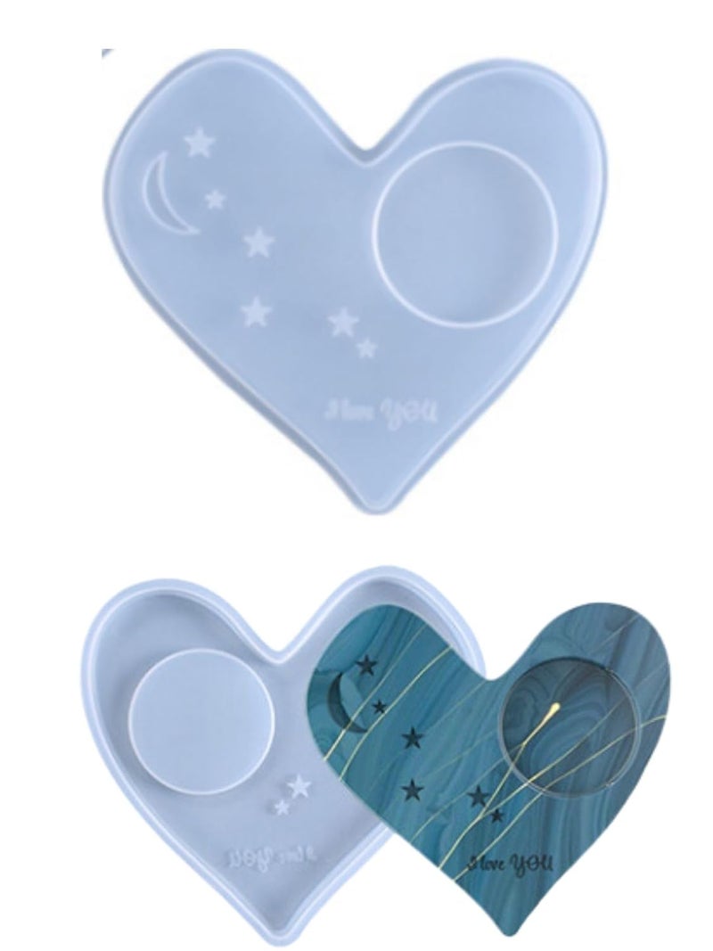 Snoogg Snoogg Pack of 1 Heart Light Candles 5 Inch for Cup Holder Bottle Holder Perfect for DIY and Home Decor Office Desk Tea Holder DIY and More  - Image 1
