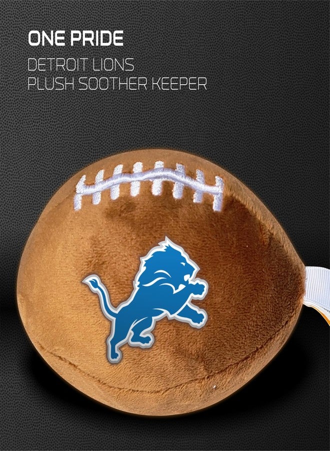 Smilo Detroit Lions Plush Football Pacifier Holder by Smilo - Officially Licensed NFL Soother Holder - Soft Plush Toy and Dummy Holder - Fits Any Pacifier - Stroller Accessory & Newborn Essential - Image 5
