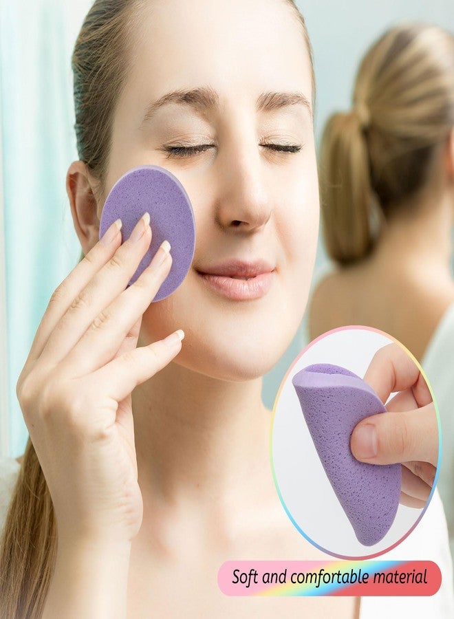 Luxiv 120 Pcs Facial Sponge Compressed, Luxiv 5 Colors Face Cleansing Sponge Estheticians Compressed Makeup Facial Sponge Round Wash Face Sponges for Women Compress Exfoliating Removal Sponge (Mix-color B) - Image 4
