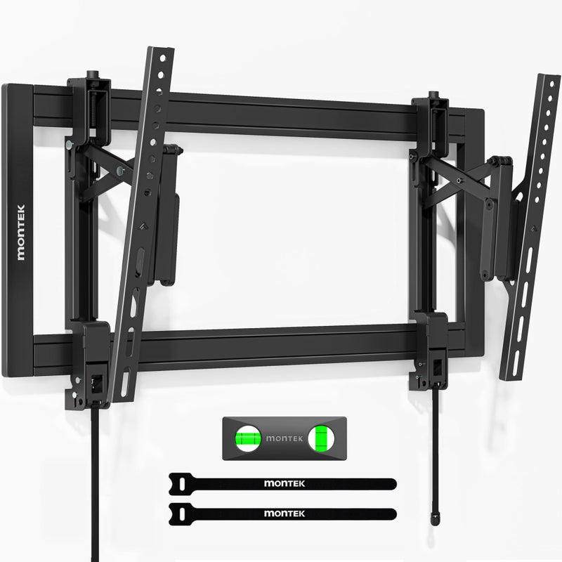 monTEK Heavy Duty Tilting TV Wall Mount Barckt for 37â€“90" TVs up to 200 lbs â€“ Low Profile, Universal Fit, Tilt & Swivel Adjustment, 6.8" Extension, Fits 16"/18"/24" Studs, Max VESA 600x400mm - Image 1