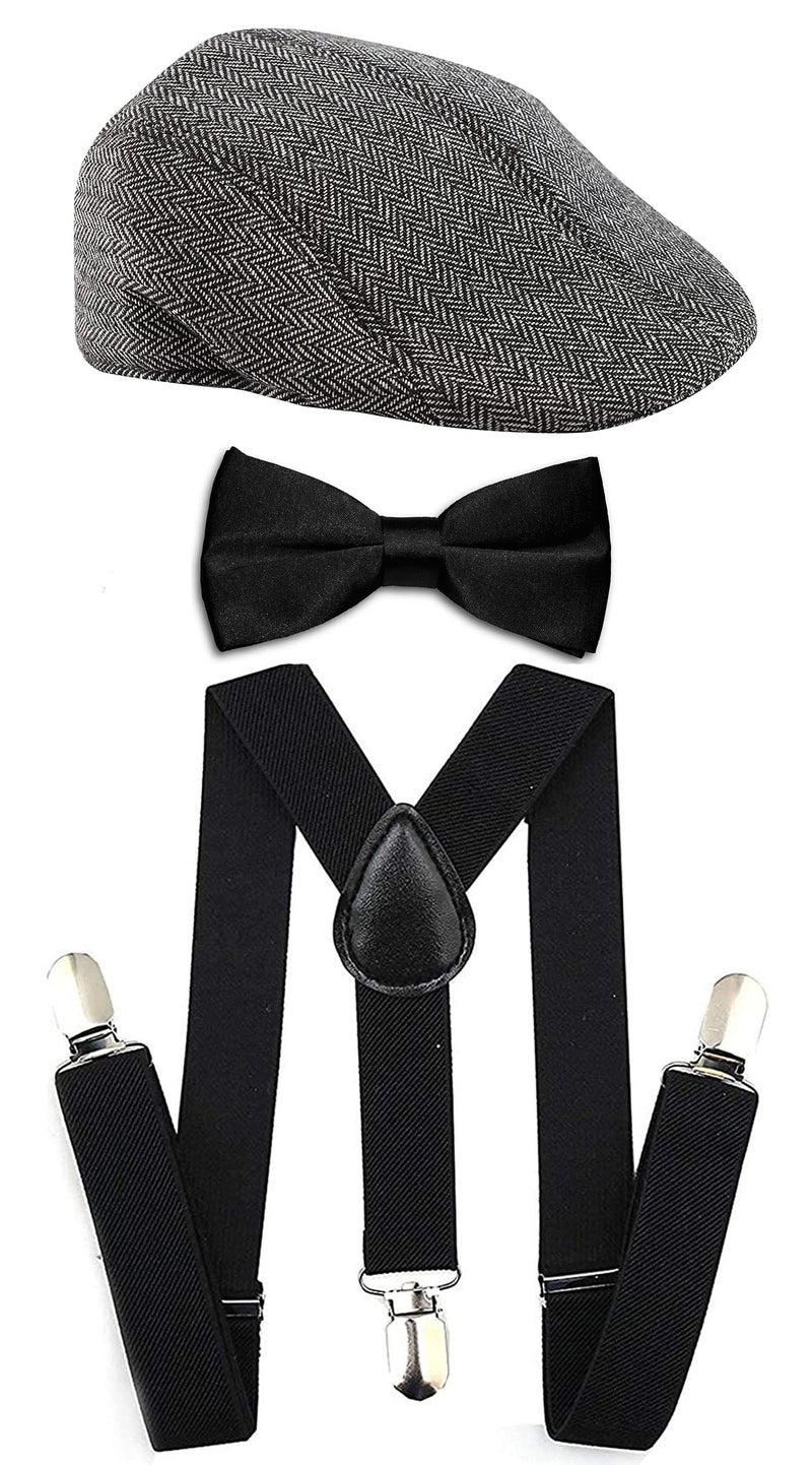 RR DESIGN Suspender and Neck Bow Tie Set with Irish/Golf Flat cap for Men -Assorted patterns - Image 1