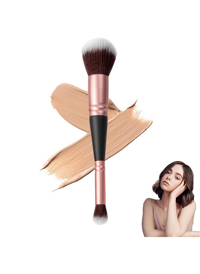 Generic - Dual-ended Makeup Brush for Foundation And Concealer, A Beauty Tool Suitable For Liquid and Cream Foundation Blending, Buffing, and Concealing - Image 1