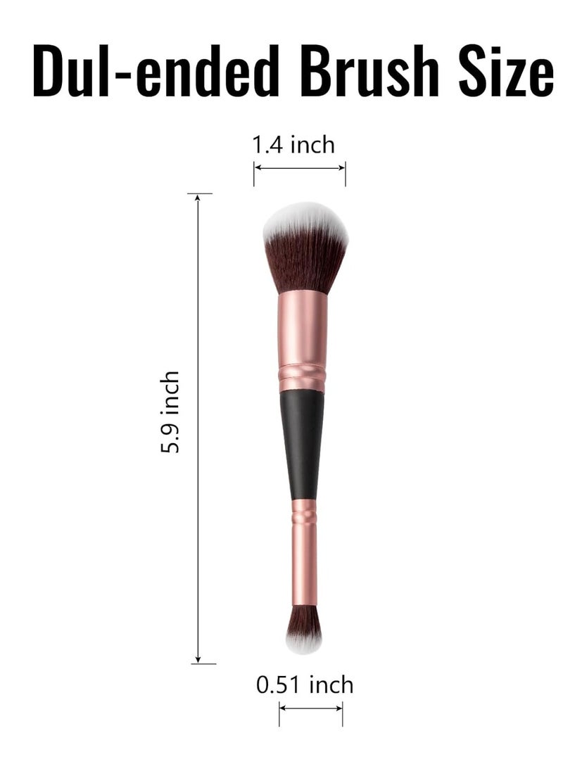 Generic - Dual-ended Makeup Brush for Foundation And Concealer, A Beauty Tool Suitable For Liquid and Cream Foundation Blending, Buffing, and Concealing - Image 1