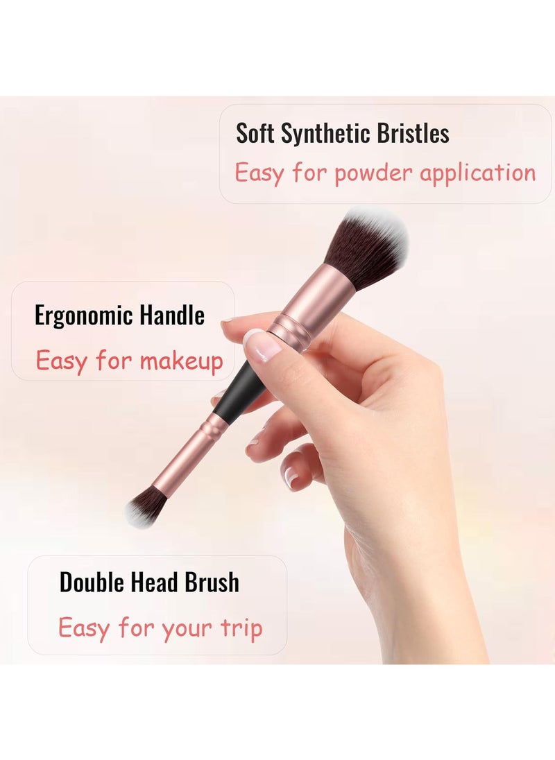 Generic - Dual-ended Makeup Brush for Foundation And Concealer, A Beauty Tool Suitable For Liquid and Cream Foundation Blending, Buffing, and Concealing - Image 1