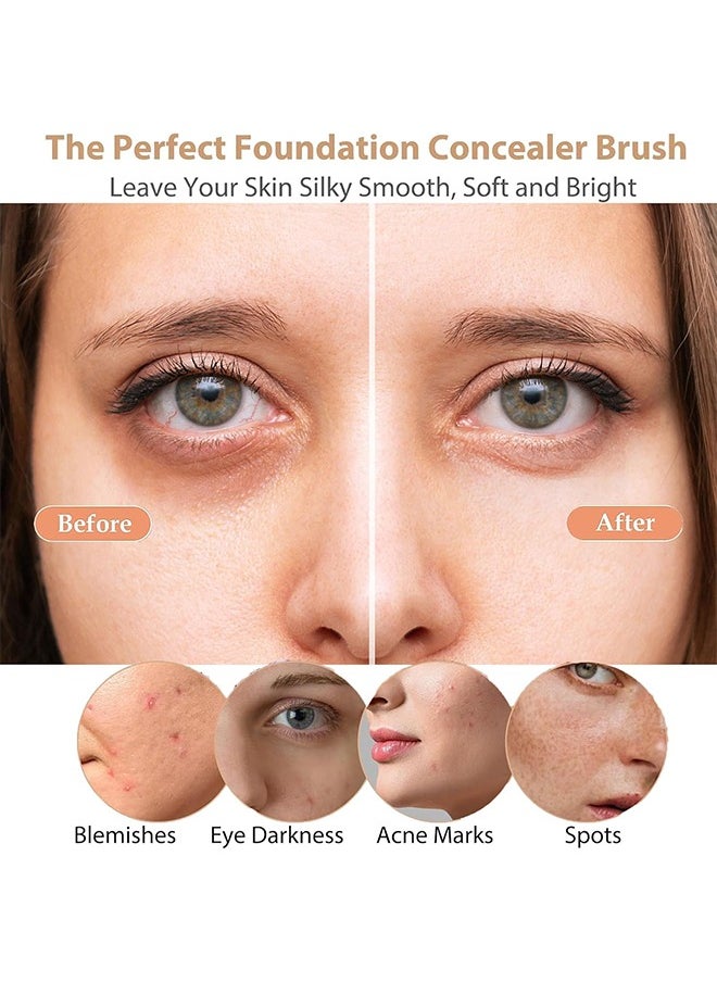 Generic - Dual-ended Makeup Brush for Foundation And Concealer, A Beauty Tool Suitable For Liquid and Cream Foundation Blending, Buffing, and Concealing - Image 1