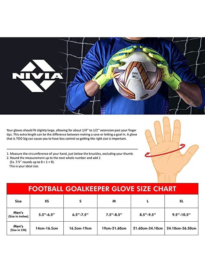 Nivia Air Strike Football Goal Keeper Gloves Size-L  - Image 5