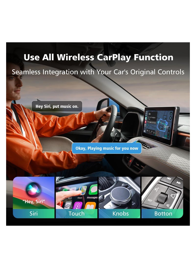 SYOSI - Wireless Apple Carplay Adapter, Online Update Carplay Wireless Adapter, for Factory Wired Apple Carplay Auto Connect Wireless Carplay Converts Cars from 2017 & iOS 13+, 3 Adapters, Fast and Easy Use - Image 1