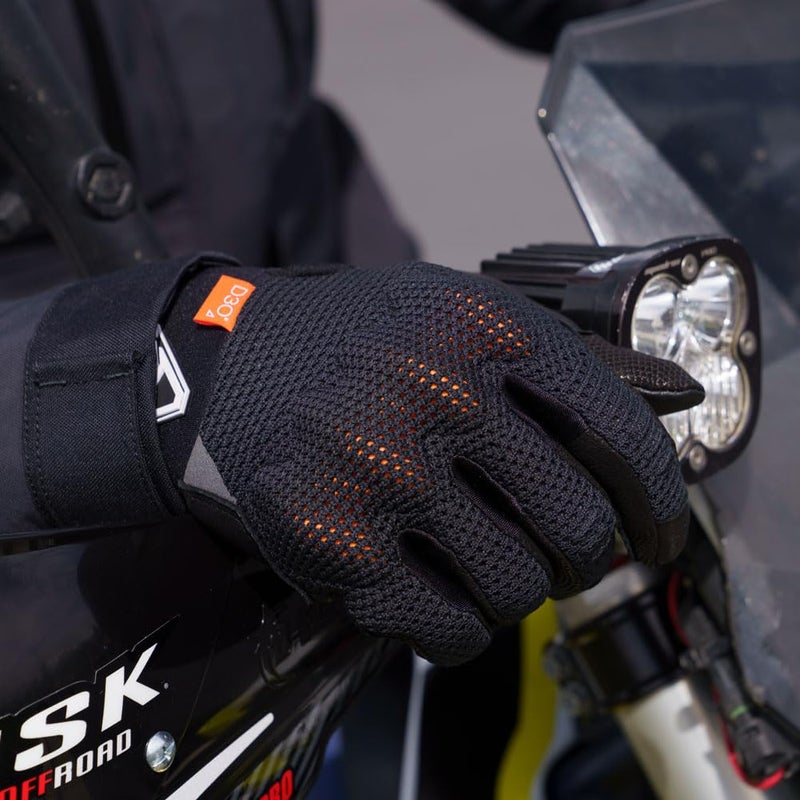 MSRâ„¢ ADV Air Motorcycle Dual Sport Dirt Bike Warm Weather Vented Gloves w/D3O (X-Large, Gray) - Image 3