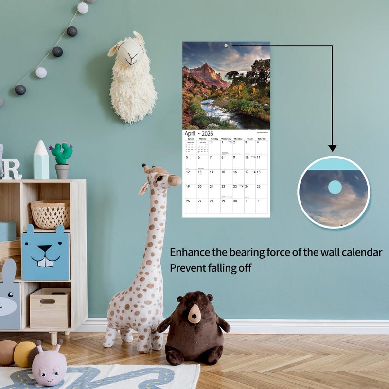 windrio 2026 Wall Calendar,Calendar 2026, November 2025 - December 2026, Wall Calendar National Parks, 12" x 24" Opened,Full Page Months Thick & Sturdy Paper for Calendar Organizing & Planning - Image 4