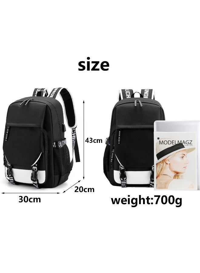 Boys and Girls Backpack Children's Primary School Bag Primary School Junior High School Bag Teen Sturdy Waterproof Lightweight Durable Gift Black - Image 4