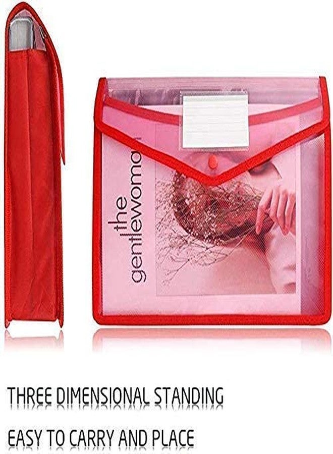 ArtRIght Plastic Envelope Folder, Transparent Poly-Plastic A3 Documents File, Drawing Paper Storage Bag with Snap Button Plastic A3 Size Set of 5 - Image 3