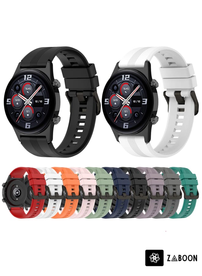 Zaboon Honor Watch GS3 22mm Vertical Silicone Watch band - Image 2