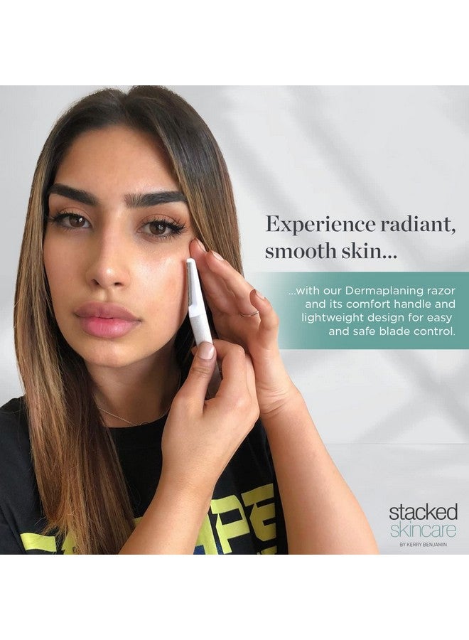 StackedSkincare | Replacement Dermaplaning Blades for Smooth, Radiant, Glowing Skin, Exfoliating Face Blades for Dermaplaning, No Brush or Scrub Needed, 3 Pack - Image 3