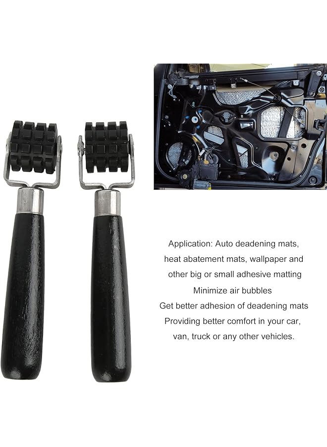 كينسو بكرة عزل الصوت، زوج واحد من بكرات عزل صوت السيارة ذات العجلات السوداء المريحة لعزل الحرارة وورق الجدران - Image 3