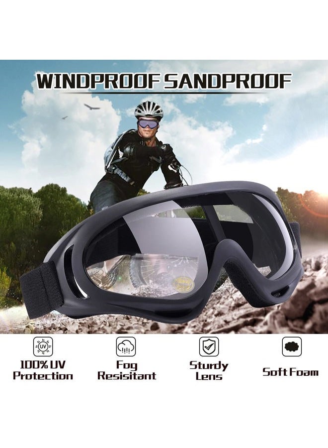 LOEO Motorcycle Goggles 2 Pack-ATV Dustproof Dirt Bike Goggles for Ski Racing Riding, Off Road Waterproof Motocross Goggles - Image 2