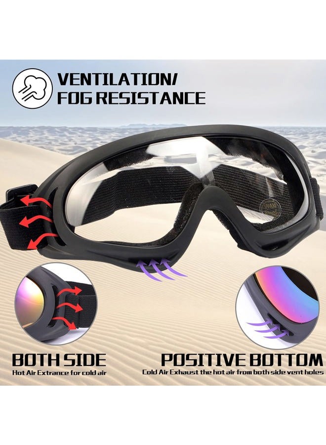LOEO Motorcycle Goggles 2 Pack-ATV Dustproof Dirt Bike Goggles for Ski Racing Riding, Off Road Waterproof Motocross Goggles - Image 5