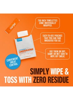 Carpe Carpe Antiperspirant Underarm Wipes for Sweat Blocking, Deodorizing, and Cleansing When You’re On the Move - 15 Residue Free, Individually Wrapped Wipes - Clean and Refreshing Scent  - Image 3